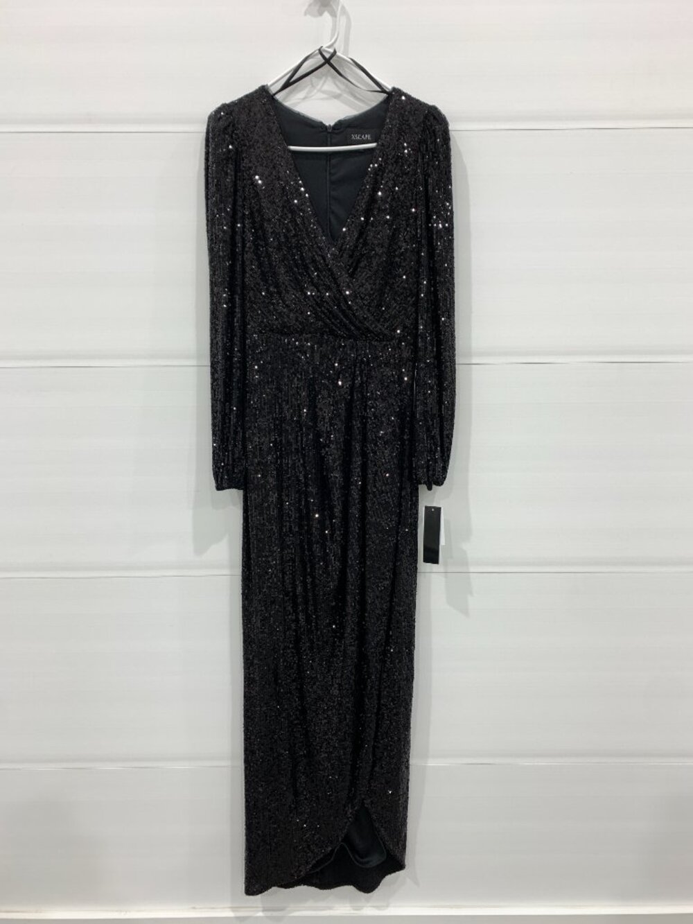 Xscape Long Sleeve Sequin Gown - Picture 9 of 13